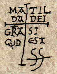 Firma di Matilde di Canossa
